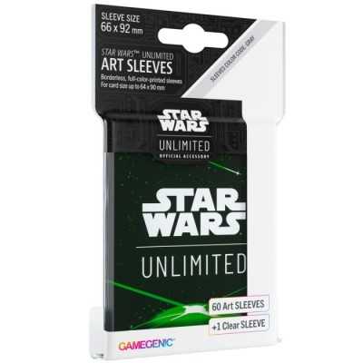 ART SLEEVES star wars unlimited CARD BACK GREEN gamegenic ACCESSORIO UFFICIALE bustine 60 + 1 Asmodee - 1