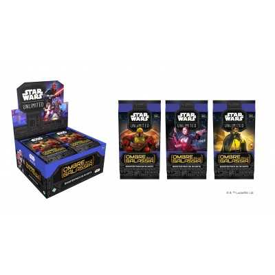 BOX DA 24 BOOSTER PACK OMBRE SULLA GALASSIA star wars unlimited IN ITALIANO età 12+ Asmodee - 1