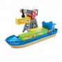 NAVE DA CARICO E GRU cargo ship & crane IN LEGNO ferrovia HAPE età 3+ Hape - 2