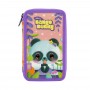 ASTUCCIO 3 ZIP triple filled pencil case PALLY PANDA santoro BANGOBERRY completo 607BB01 triplo - 1