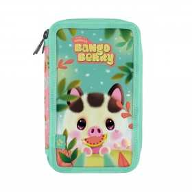 ASTUCCIO 3 ZIP triple filled pencil case PIGGY PIG santoro BANGOBERRY completo 607BB02 triplo Bangoberry - 1