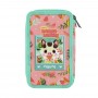 ASTUCCIO 3 ZIP triple filled pencil case PIGGY PIG santoro BANGOBERRY completo 607BB02 triplo Bangoberry - 3