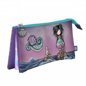 BUSTA A TRE SCOMPARTI triple pocket pencil case LOST AT SEA santoro GORJUSS astuccio Gorjuss - 1