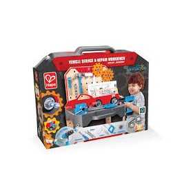 BANCO DA LAVORO junior inventor E3036 gioco HAPE in legno e plastica OFFICINA età 3+ Hape - 1