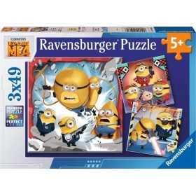 PUZZLE 3X49 ravensburger CATTIVISSIMO ME 4 cm 18 x 18 SET DI 3 DA 49 PEZZI età 5+ Ravensburger - 1