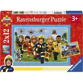 PUZZLE 2X12 ravensburger SAM IL POMPIERE cm 26 x 18 SET DI 2 DA 12 PEZZI età 3+ Ravensburger - 1