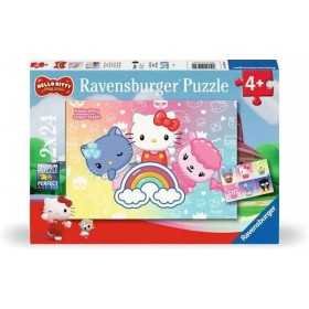 PUZZLE 2X24 ravensburger HELLO KITTY cm 26 x 18 SET DI 2 DA 24 PEZZI età 4+ Ravensburger - 1