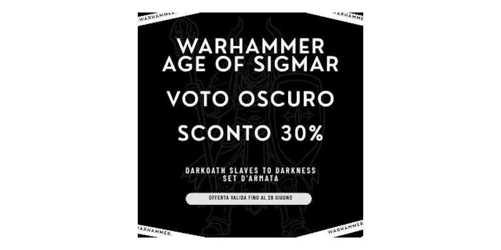 SCONTO 30% sul Set d'Armata Slaves to Darkness!