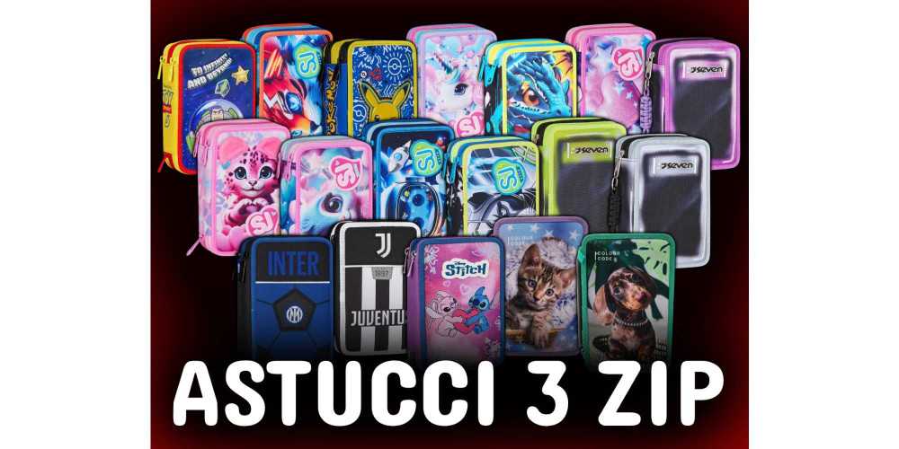 ASTUCCI 3 ZIP COMPLETI SEVEN E SJ GANG
