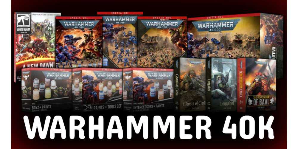 SET DI PITTURA E SCATOLE INTRODUTTIVE PER WARHAMMER 40K