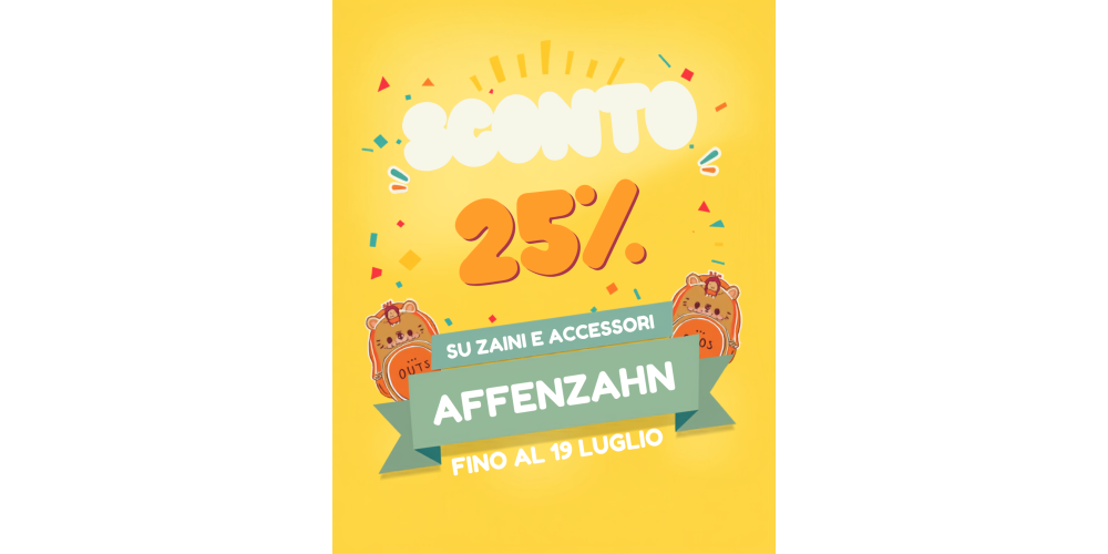 🎒 SCONTO 25% su tutti gli zaini e accessori Affenzahn! 🎒